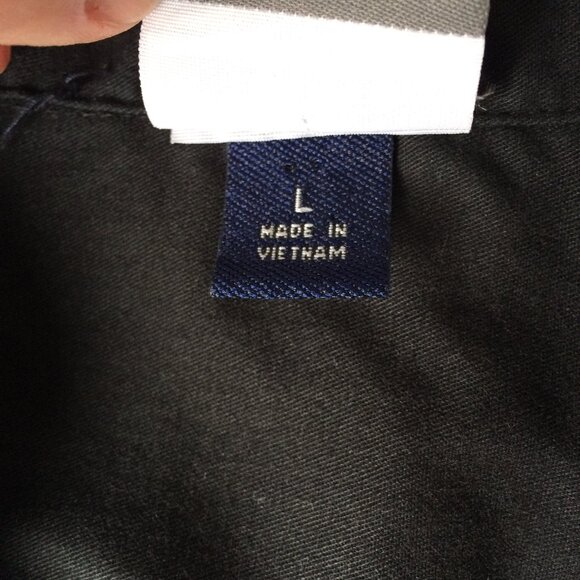 Rock & Roll Hall of Fame Museum Mens Button Shirt Large Ivory Black Short Sleeve - Picture 4 of 7